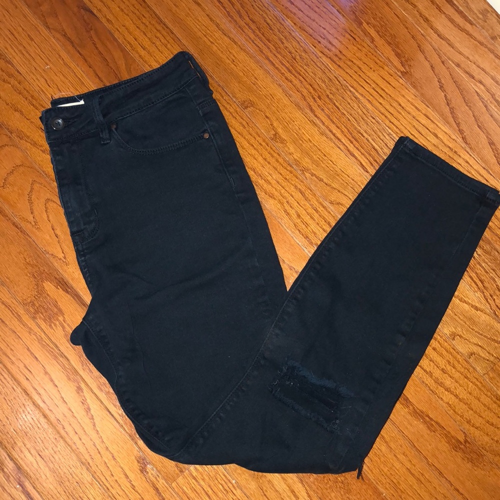 Pacsun Black high rise ripped denim